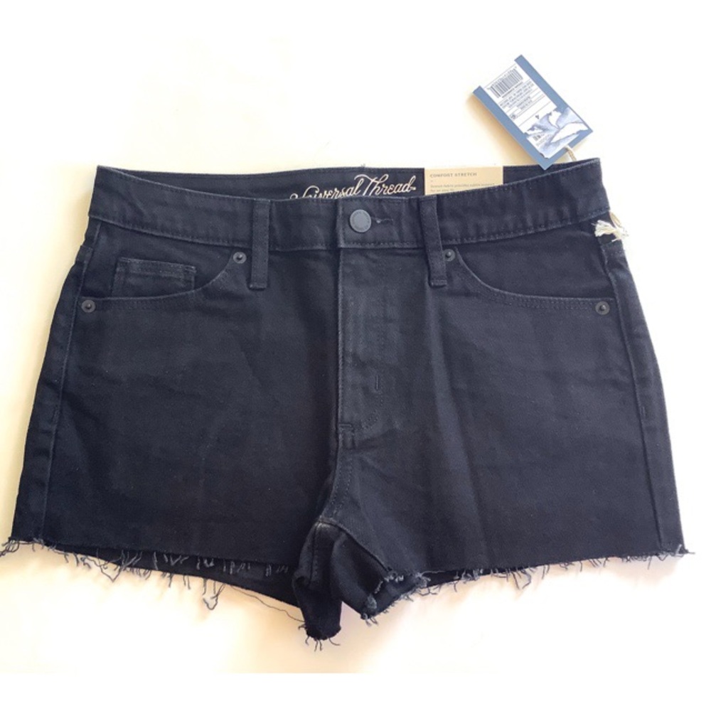 Denim Cut-off High Waisted Shortie Shorts